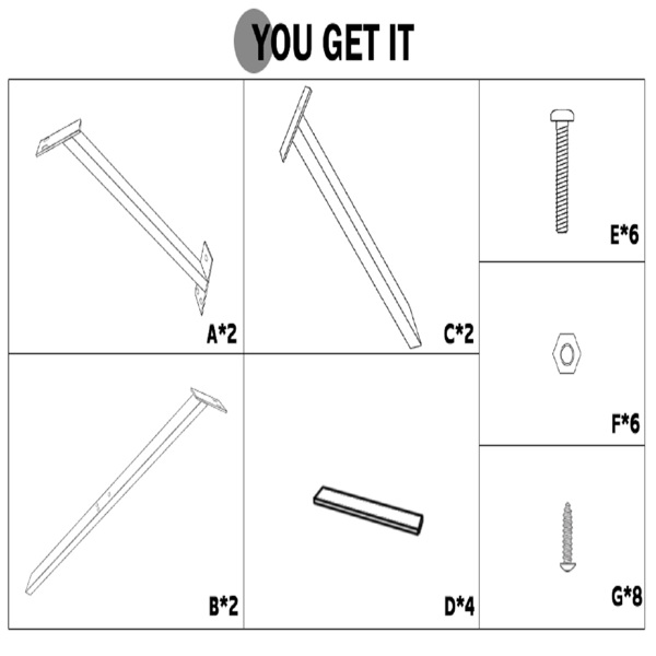 28''H 桌腿，现代办公桌脚，重型铁和工业设计，DIY 金属家具脚，适用于咖啡桌、长凳、橱柜、沙发、椅子，黑色（拆装28 "高 x 24 "宽，2 个装）-9