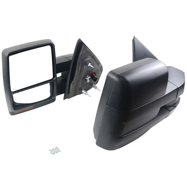 后视镜 Pair Towing Mirrors for Ford F150 07-14 Power Heated Turn Signal Puddle Light-10