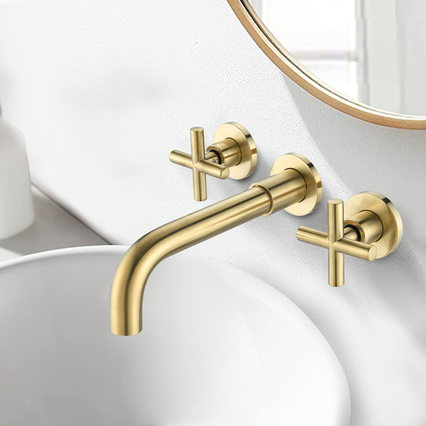 浴室水龙头壁挂式浴室水槽水龙头Bathroom Faucet Wall Mounted Bathroom Sink Faucet-Archaize-4