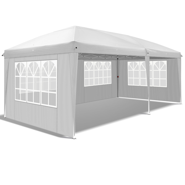 3 X 6M 白色 6片面（4个窗）家用折叠凉棚 停车棚 广告帐篷-17