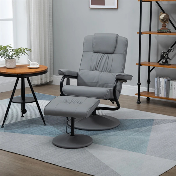 灰色带脚凳按摩椅，遥控振动按摩躺椅，客厅椅（amazon shipping-发货，WALMART禁止销售）-7