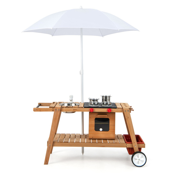 游戏屋玩具，木制游戏车，带遮阳伞的游戏车（amazon shipping-发货，WALMART禁止销售）-2