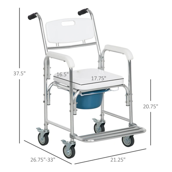 淋浴马桶轮椅，防水翻盖马桶椅，垫座（amazon shipping-发货，WALMART禁止销售）-2