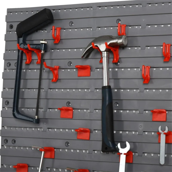 54件工具组织者与50挂钩，钉板和架子工具组织者壁挂式DIY存储-7