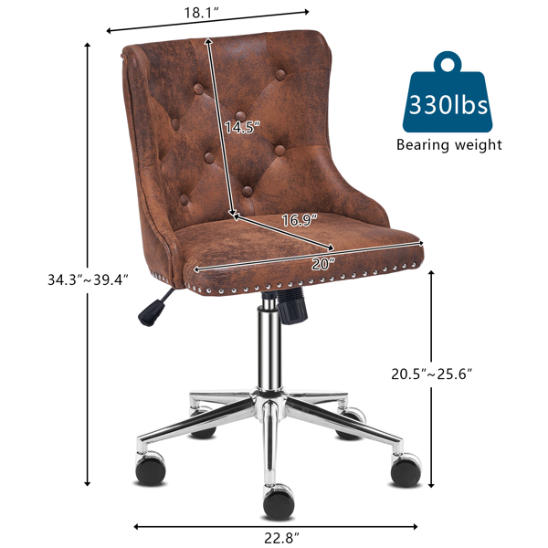  靠背拉点 麂皮绒 棕色  Rustic 银色腿 室内休闲椅 简约北欧风格-7