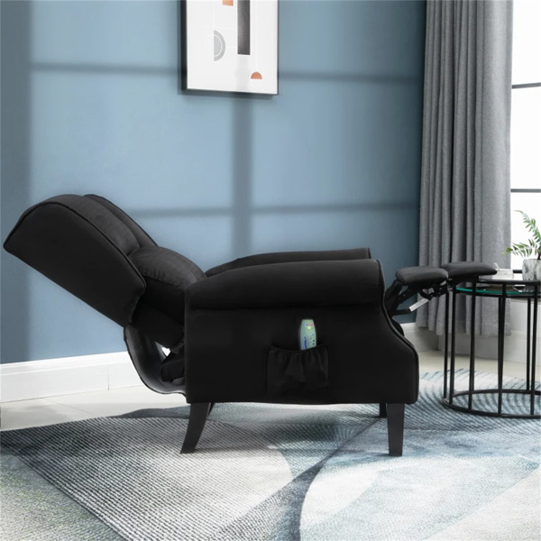 黑色按摩躺椅。带振动按摩，热，推背的翼背单人沙发（amazon shipping-发货，WALMART禁止销售）-9
