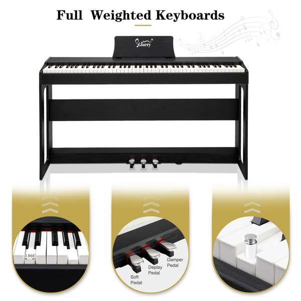 【AM不售卖】Glarry GDP-104/A-815 88键重锤键盘 无盖立式 黑色 电钢琴 美国-8