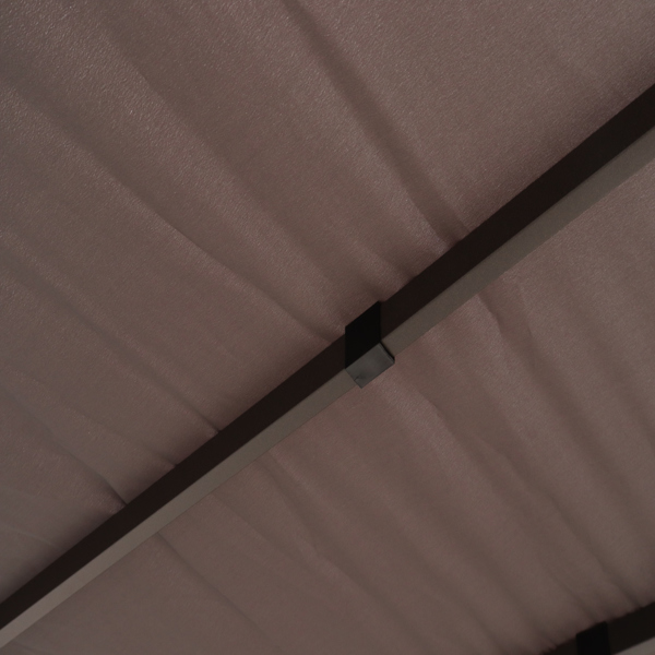 天井凉棚 9 x 11 英尺拱形凉亭（带防水遮阳篷） 钢架葡萄凉亭（适用于花园后院）-灰色 -5