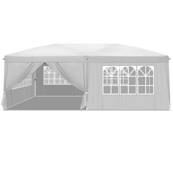 3 X 6M 白色 6片面（4个窗）家用折叠凉棚 停车棚 广告帐篷-26