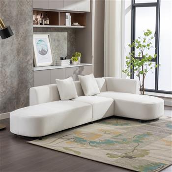 U 型豪华现代风格客厅软垫沙发