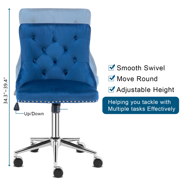  靠背拉点 绒布 蓝色 室内休闲椅 简约北欧风格 S101-7