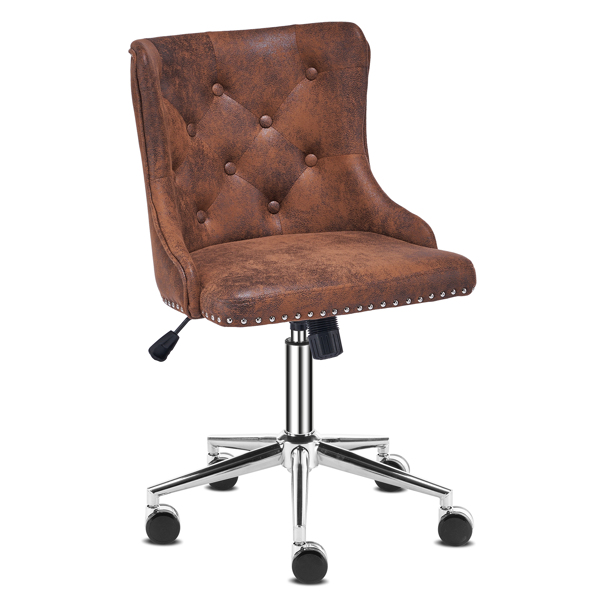  靠背拉点 麂皮绒 棕色  Rustic 银色腿 室内休闲椅 简约北欧风格-1
