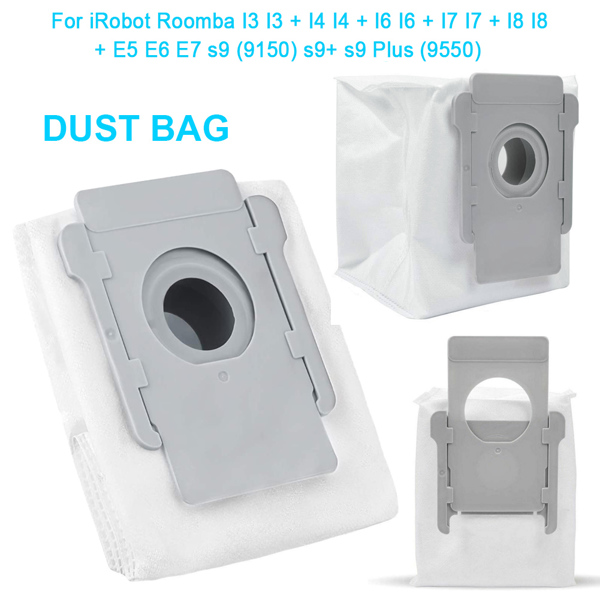 适用于：iRobot Roomba i3 i3+ i4 i4+ i6 i6+ i7 i7+ i8 i8+ E5 E6 E7 s9 s9+ s9 Plus 系列扫地机 集尘袋（袋装）1个-4