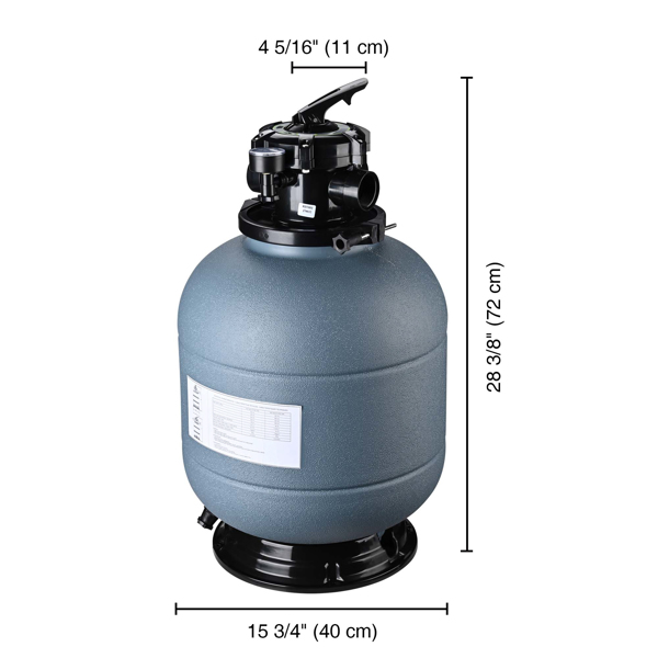 12 英寸砂滤泵适用于地面泳池过滤器，设计流量高达 35.2 GPM（最大值），可增强循环，使泳池水质更加清澈 (周末不发货)-14