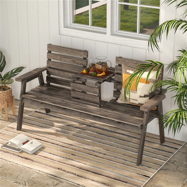 木制长凳与可折叠的中间桌子（amazon shipping-发货，WALMART禁止销售）-9