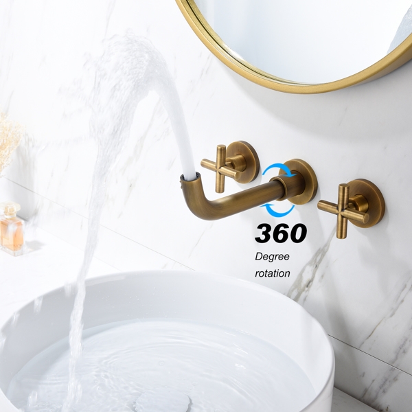 浴室水龙头壁挂式浴室水槽水龙头Bathroom Faucet Wall Mounted Bathroom Sink Faucet-Archaize-5