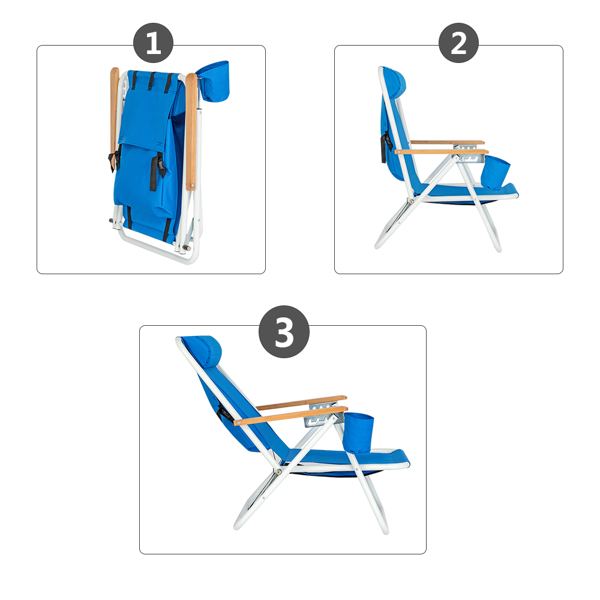 两把装单人沙滩椅 蓝色 （59640545同款编码）-9