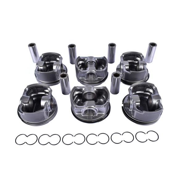 活塞套装 6pcs 84.00mm Pistons & Rings Set For BMW E46 E39 E60 E83 E85 M54B25 11257512526-3