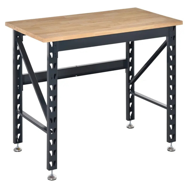 45“车库工作台，可调节脚垫和木制桌面工具桌-1