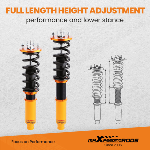 弹簧减震58976081  Shock Absorbers 24 Ways Adjustable Damper Coilovers Kit For HONDA ACCORD 1998 1999 2000 2001 2002-6