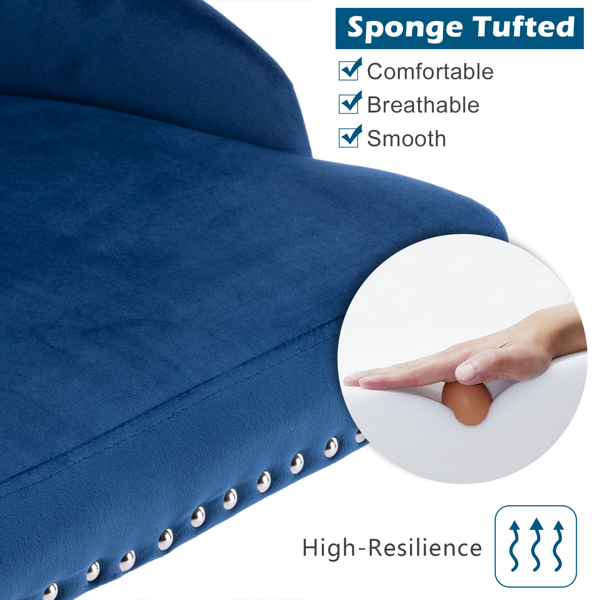  靠背拉点 绒布 蓝色 室内休闲椅 简约北欧风格 S101-5