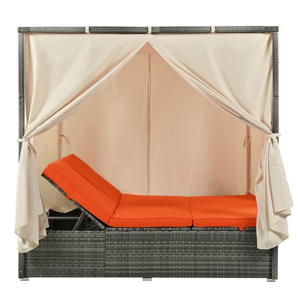 U 型可调节太阳床，带窗帘，舒适度高，3 种颜色-7
