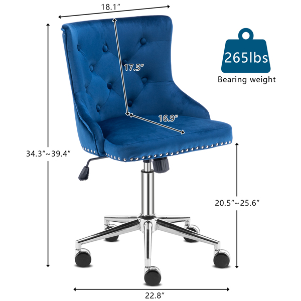  靠背拉点 绒布 蓝色 室内休闲椅 简约北欧风格 S101-6