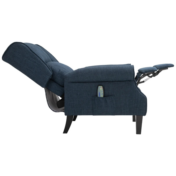 深蓝色按摩躺椅。带振动按摩，热，推背的翼背单人沙发（amazon shipping-发货，WALMART禁止销售）-2