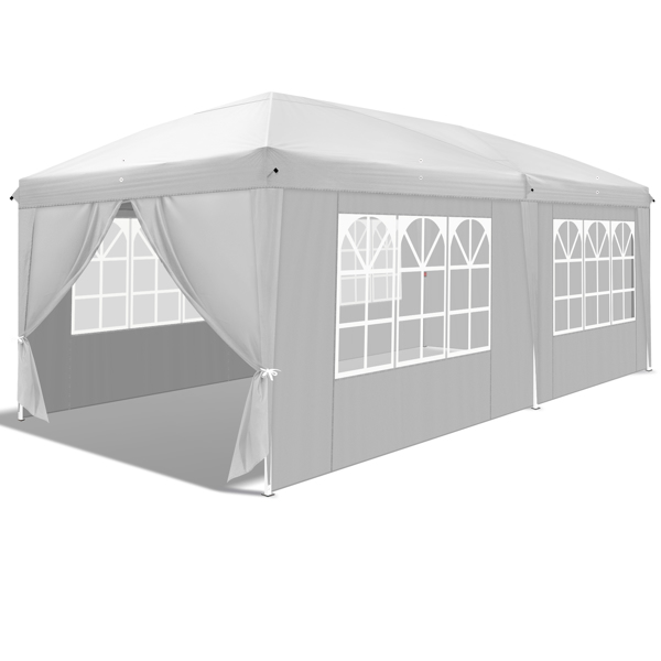 3 X 6M 白色 6片面（4个窗）家用折叠凉棚 停车棚 广告帐篷-21
