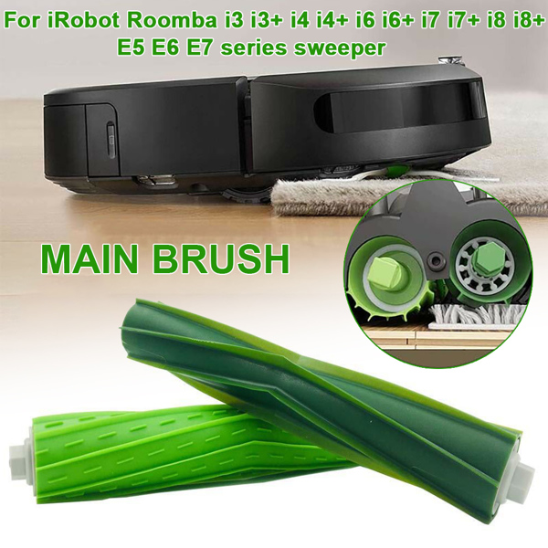 适用于：iRobot Roomba i3 i3+ i4 i4+ i6 i6+ i7 i7+ i8 i8+ E5 E6 E7系列扫地机 主刷（2个一套）19CM -3