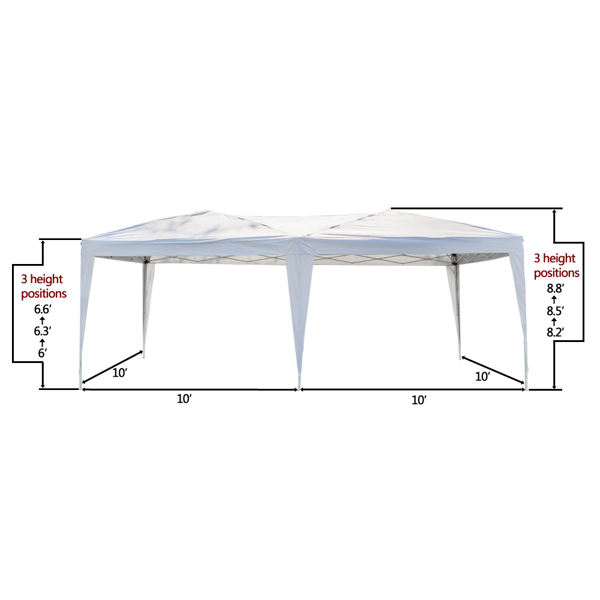 3 X 6M 白色 6片面（4个窗）家用折叠凉棚 停车棚 广告帐篷-56