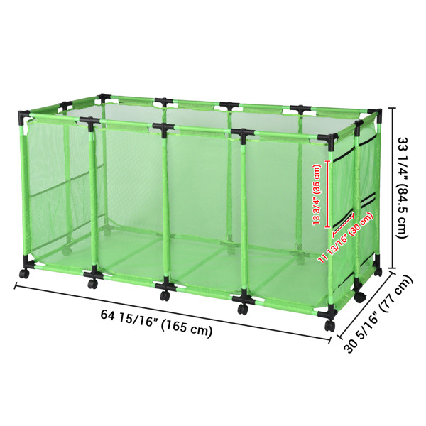 64" x 30" x 33 "游泳池储物箱，可容纳 63.5 磅的游泳设备，可放置面条、玩具、浮球、毛巾，游泳设备网状收纳箱-7