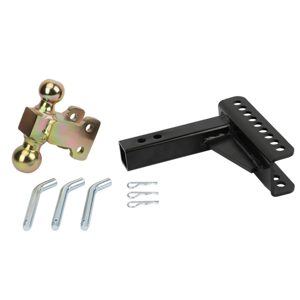 拖车鹅颈适配器 45900 Adjustable Trailer Hitch Ball Mount 2-Inch Receiver 6-Inch Drop 2 and 2-5/16-Inch Balls 14,000 lbs Black-5