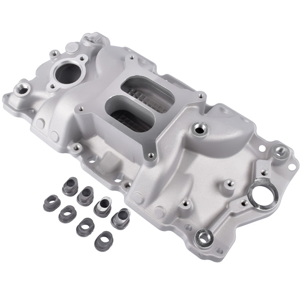 进气歧管 Dual Plane High Rise Intake Manifold For 57-86 SBC V8 305 327 350 400 1500-6500-3