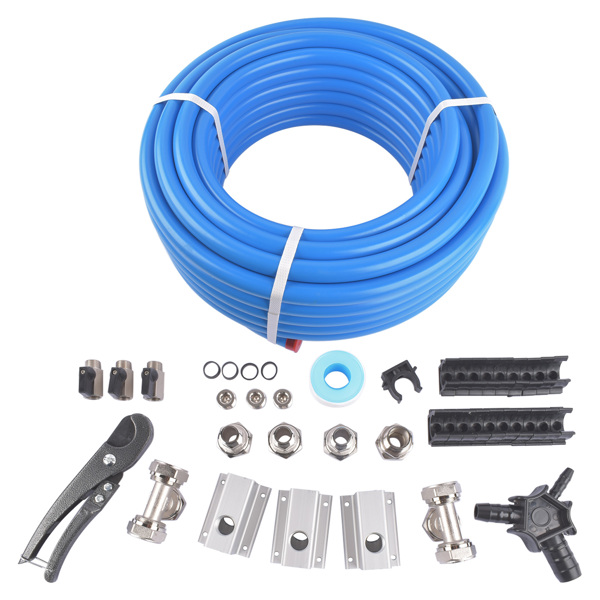  空气压缩机管路套件 Compressed Air System Master Kit for M7500 3/4 Inch Pipe x 100 FT 2 Tee Fittings-6