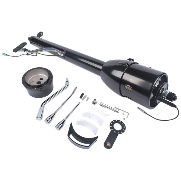 A3-汽车转向柱 Street Hot Rod 30" Black Steering Column Tilt Auto Floor Shift w/ Adapter No Key-3