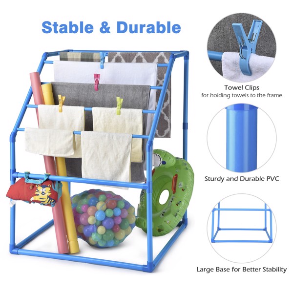 7 极泳池毛巾架 自由站立式泳池边收纳整理架（周末不发货）-5