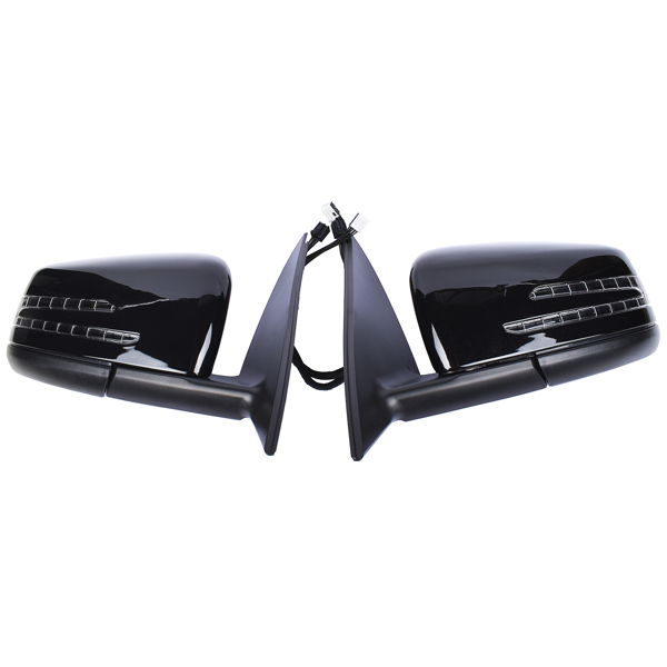 后视镜 For Mercedes C-Class W204 C180 C200 C250 C300 C350 C63 AMG Black Sedan 2008-2013 Black Rear View Mirror Set Left & Right-2