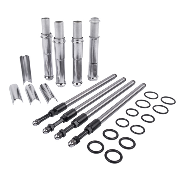 可调节推杆套件 Adjustable Pushrods Chrome Cover Kit for Harley-Davidson Twin Cam Models 1999-2017-1