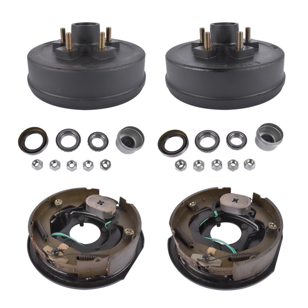 鼓和制动器套装 Trailer 5 on 4.5 Hub Drum + 10"X2-1/4" Electric Brakes for 3500 lbs Axle CW-3