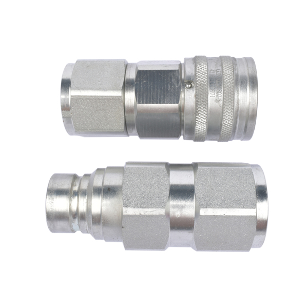 液压传动阀 3/4'' NPT 5/8'' Body High Flow Hydraulics Flat Face Quick Connect Coupler Set-10