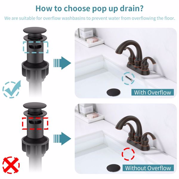 Bathroom Faucet 2-Handle Oil Rubbed Bronze with Aerator, Swan Style 4-inch Centerset Vanity Sink with Pop-Up Drain and Supply Hoses, FR4075-ORB-6