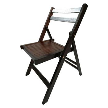 家具板条木折叠特殊活动椅 - 樱桃色，4 件套，折叠椅，可折叠式