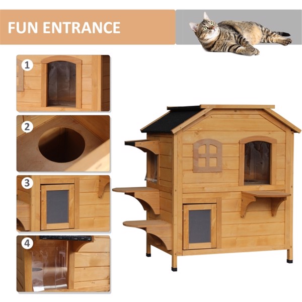 猫舍/木制猫屋 （ Amazon Shipping）（WalMart禁售）（周末不发货）-4