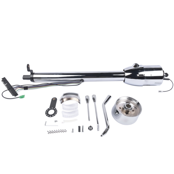 A3-汽车转向柱 28" Chrome Automatic GM Universal Steering Column w/ 9 Hole Wheel Adapter No Key-13