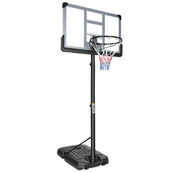 Portable Basketball Stand Backboard System Stand Height Adjustable 6.6ft - 10ft with 44 Inch Backboard and Wheels for Adults Youth Outdoor Indoor Basketball Stand Game Set - 16