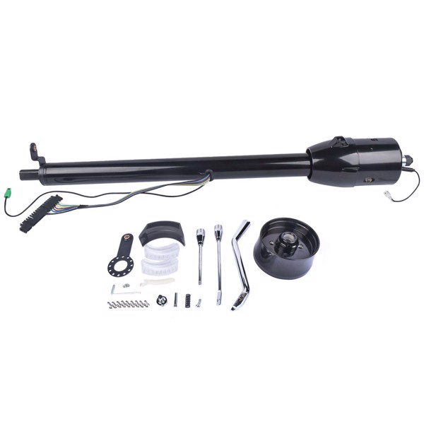 A3-汽车转向柱 32" GM Chevy Black Stainless Steel Tilt Steering Column Shift Automatic No Key-3