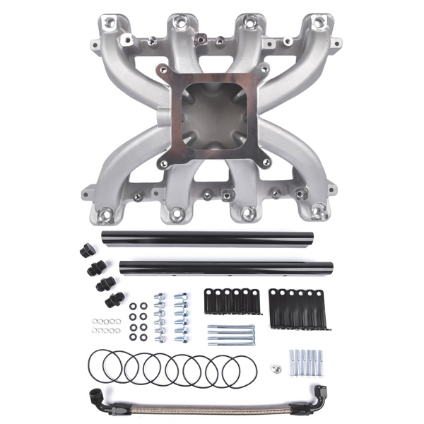 进气歧管 Single Plane EFI Intake Manifold w/ Fuel Rails for GM Gen III IV LS LS1/LS2/LS6-1