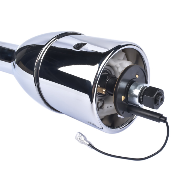 A3-汽车转向柱 28" Chrome Tilt Street Rod Floor Shift Steering Column with Wheel Adapter No Key-11