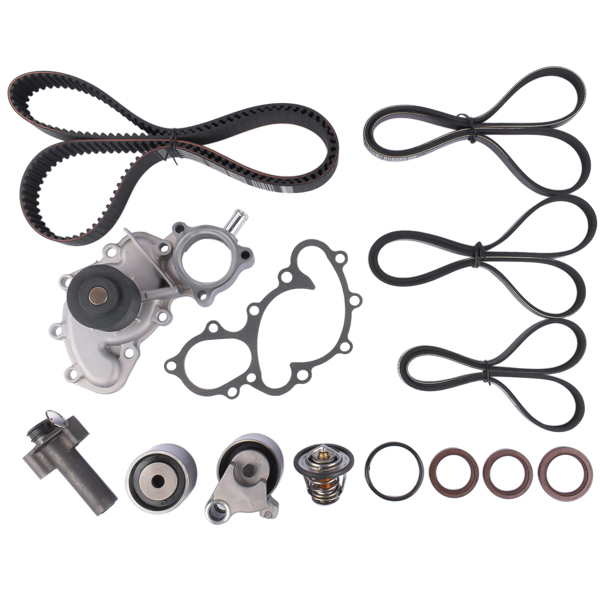 发动机正时皮带修理包 Timing Belt Kit W/ Water Pump for Toyota T100 Tacoma Tundra 4Runner 5VZFE 3.4L 1350362040 1350562070-6